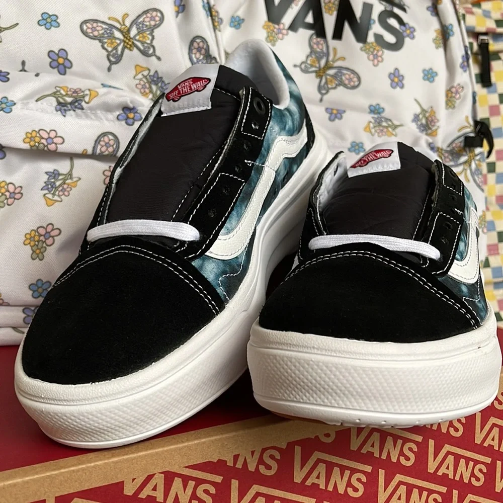 Vans WMNS Old Skool Over Tie-Dye Black/Multi VN0A7Q5EBMV Platforms